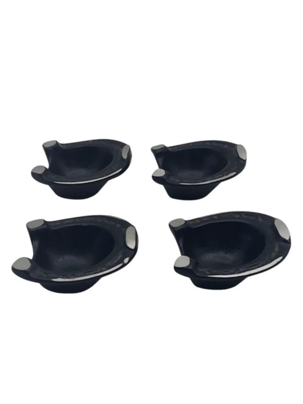 Walter Bosse Egg Cups Set Of 4 Equestrian Horseshoe Germany Vintage Mid-Century